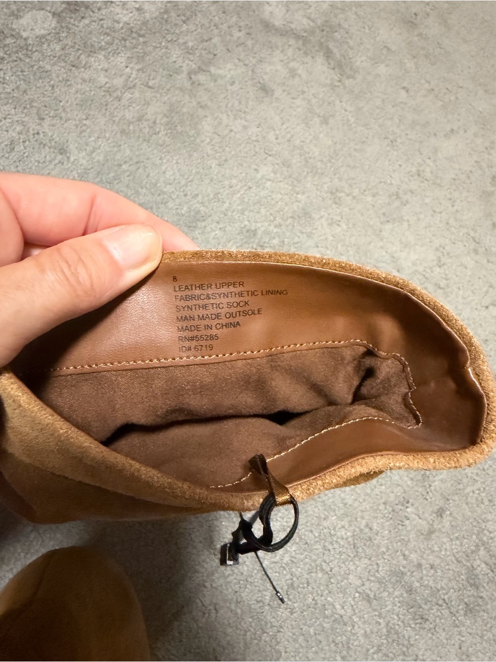Suede Slouch Pointed-Toe Ankle Boots in Camel - Picture 3 of 6